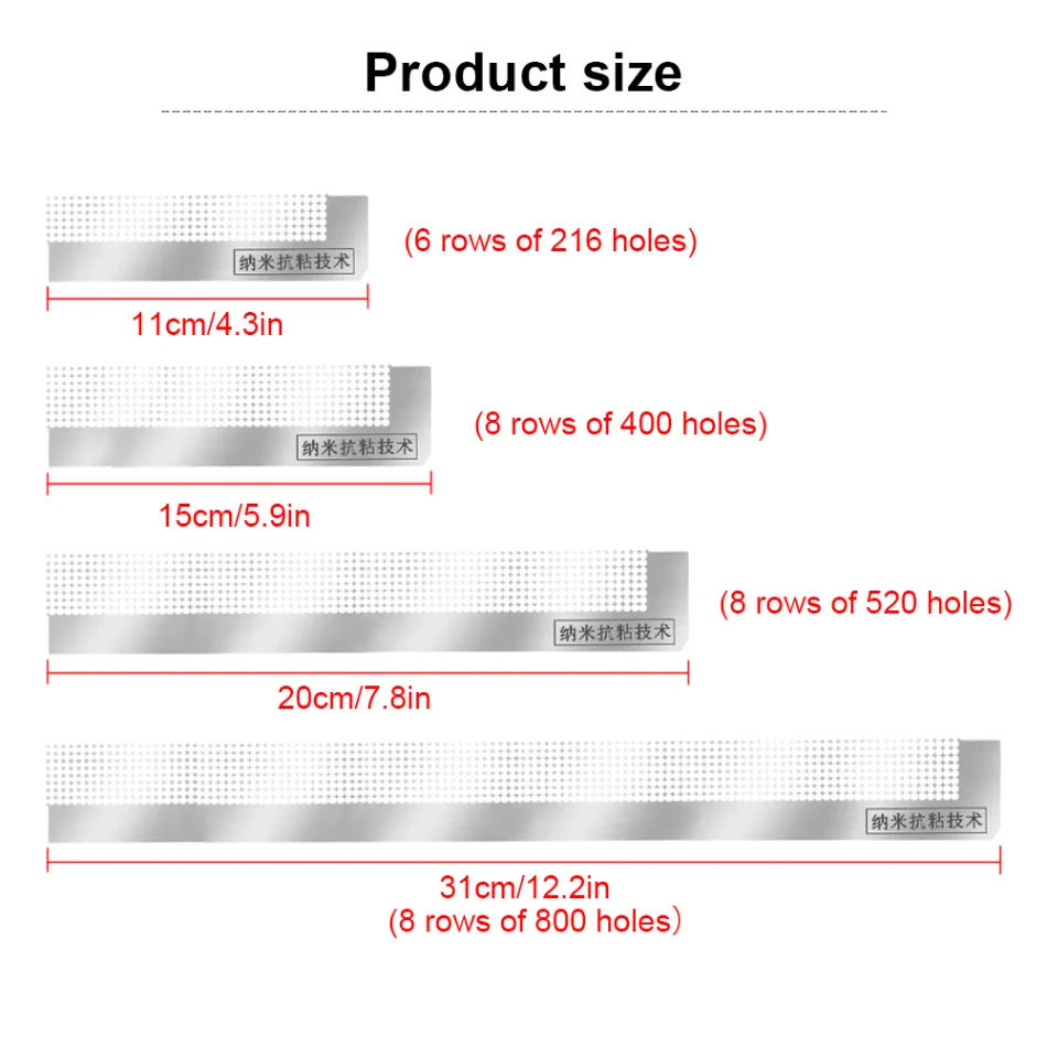 Description Picture 3 of itemDIY Diamond Painting Cross Stitch Tools Net Ruler Drilling Ruler Solid Color Stainless Steel Diamond Embroidery Painting Ruler