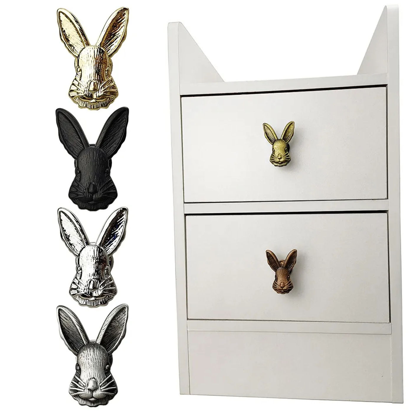 Description Picture 3 of itemRabbit Shape Cabinet Door Handle Zinc Alloy Furniture Handle Door Knobs Handles For Children Room Furniture Decor Hardware