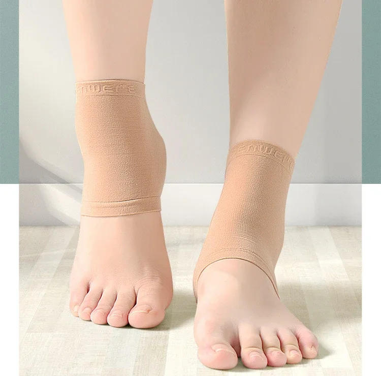 Description Picture 6 of itemGel Silicone Heel Protector Sleeve Heel Pads Heel Cups Plantar Fasciitis Support Feet Care Skin Repair Cushion Half-yard Socks