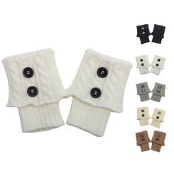 1 Pair Women Short Button Crochet Leg Warmers Winter Fall Knit Boot Cuffs Socks Boot Warmers Boot Toppers Gaiters