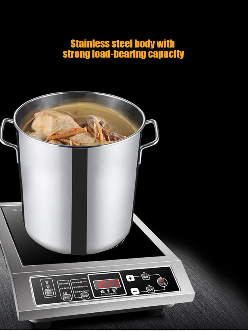 Description Picture 5 of item220V Commercial Induction Cooker 3500W Stainless Steel Household Stir Fried Vegetables High Power Flame Electromagnetic Stove