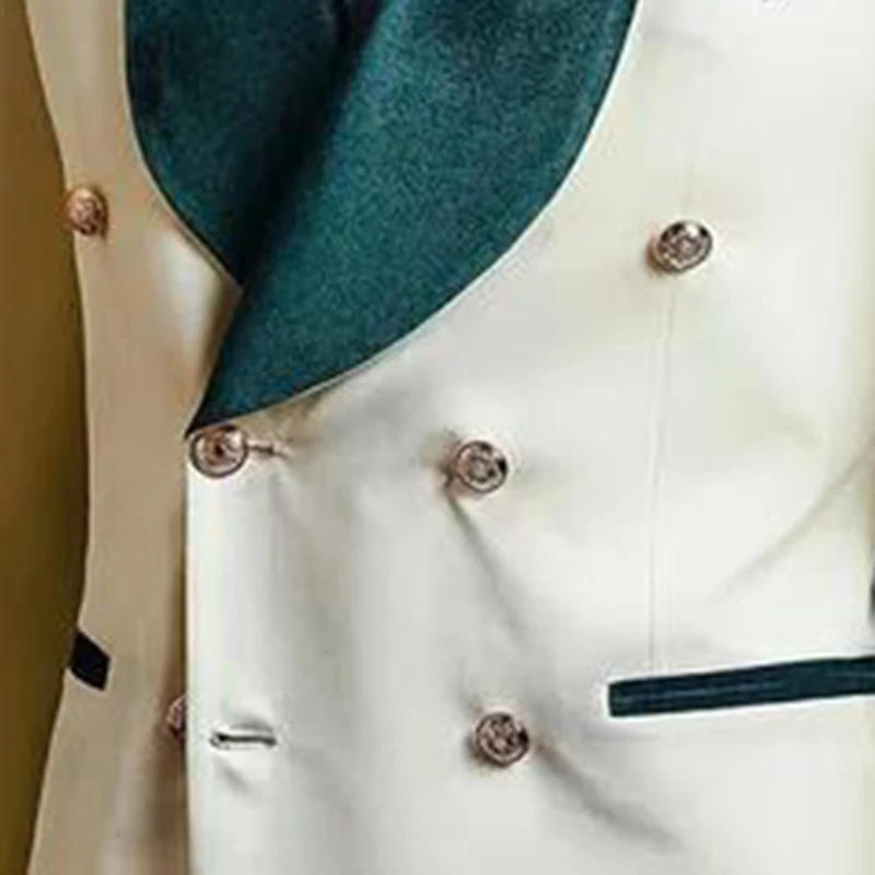 Description Picture 6 of itemTailor-Made Slim Fit Suit for Men, Pants Tuxedos, Formal Business,Male Wedding, Beige Jackets, Men Clothing, High Quality, 2 Pcs