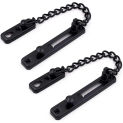 HOT-2 Pack Door Chain Lock, Stainless Steel Security Chain Guard, Polished Door Latch With Screws, Black