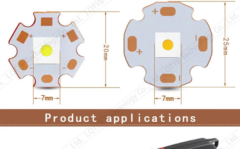 Description Picture 6 of itemHigh-power white laser lamp bead 7070 tablet top chip 50W LED diode DC3V 17A white light/warm white for flashlight parts DIY
