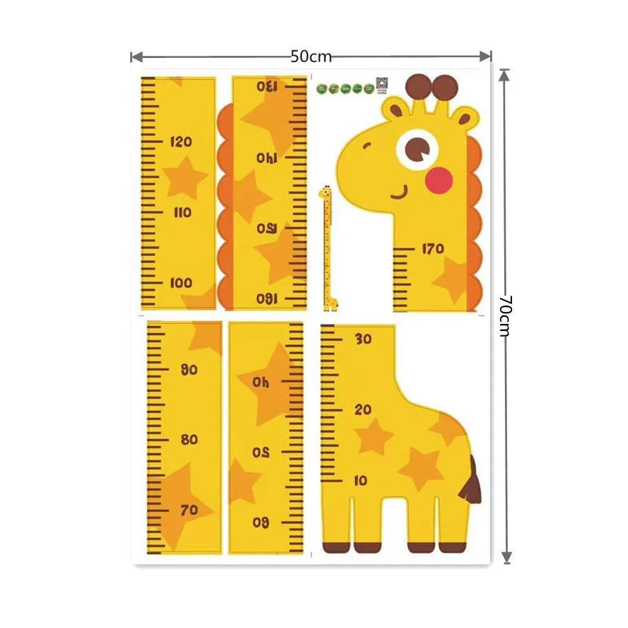 Description Picture 6 of itemKid Height Ruler Wall Sticker For Kids Room Girls Cartoon Animal Height Measure Wallpaper Growth Chart Nursery Decoration