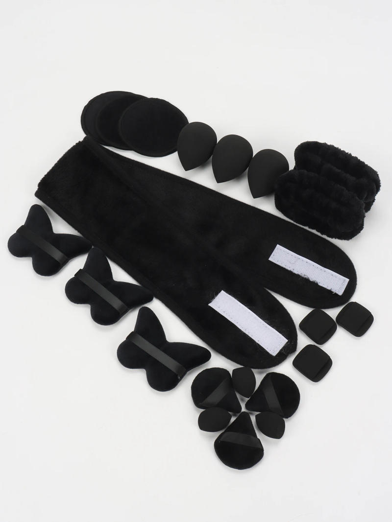 Description Picture 4 of item21-Piece Velcro Headband Set, Multifunctional Makeup Tools, Suitable for All Skin Types