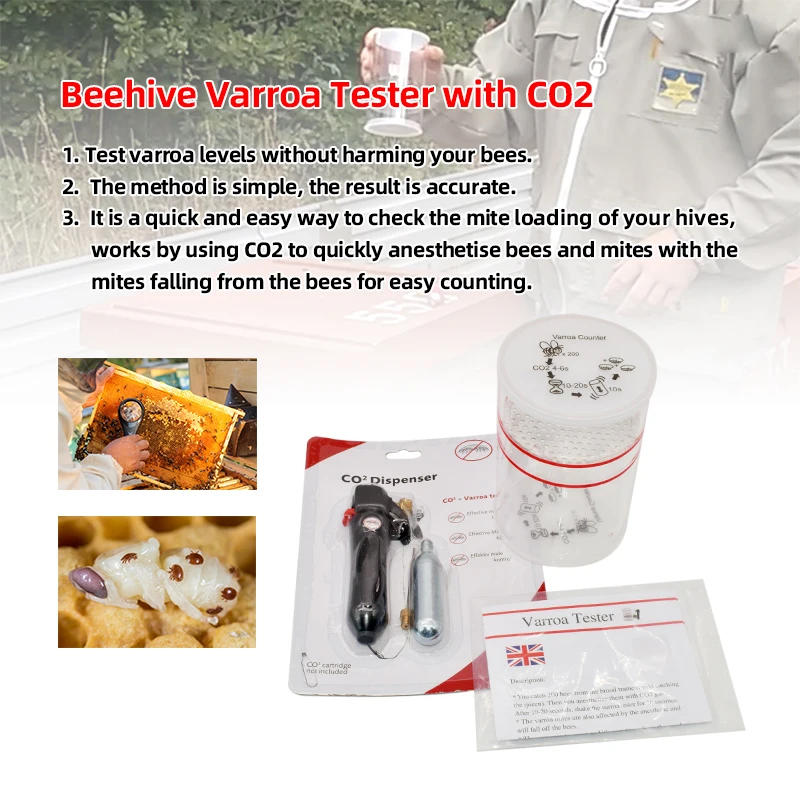 Description Picture 2 of itemVarroa Tester CO2 for Honey Bees Varroa Easy Check Test Bee Mite Monitoring Tool for Beehive Beekeeping Supply Beehive Equipment