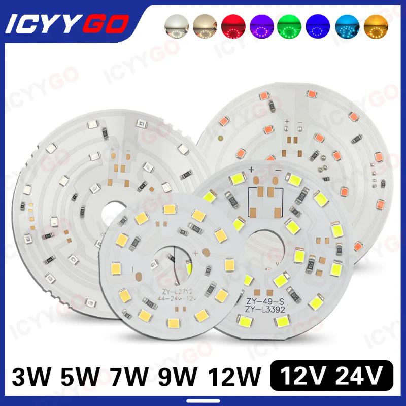 Description Picture 2 of itemDC12V 24V Low Voltage 3W 5W 7W 9W 12W LED Lamp Beads LED SMD2835 Color White Warm Red Green Blue Light Bulb Spotlight Downlight