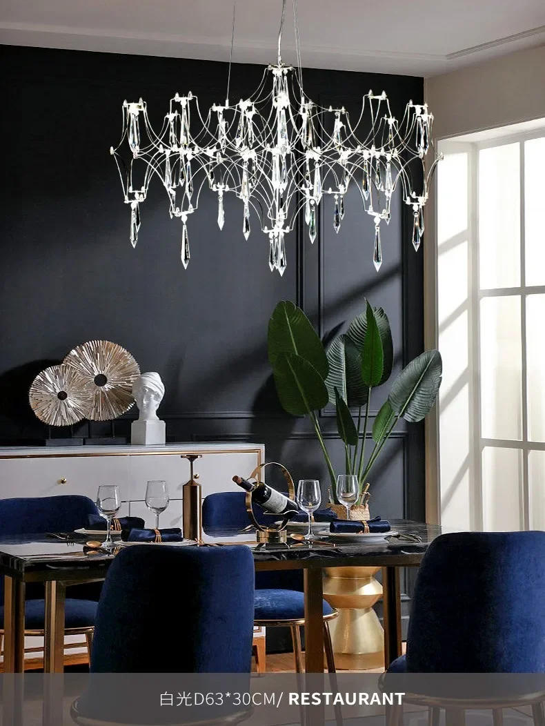 Description Picture 6 of itemModern Luxury Crystal Chandelier LED Starry Crystal Chandelier for Villa Parlor Bedroom Living Room Firefly Ceiling Chandeliers