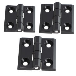 1PCS 40/50/60mm Butt Hinges Metal Black Door Hinges Cabinet Aluminium Box Backflap Shed Door Hardware For Furniture