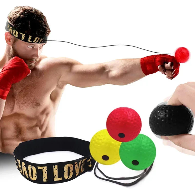 Description Picture 3 of itemBoxing Reflex Ball Headband Boxer Raising Reaction Force Hand Eye Training Set Stress Gym Muay Fitness Exercise