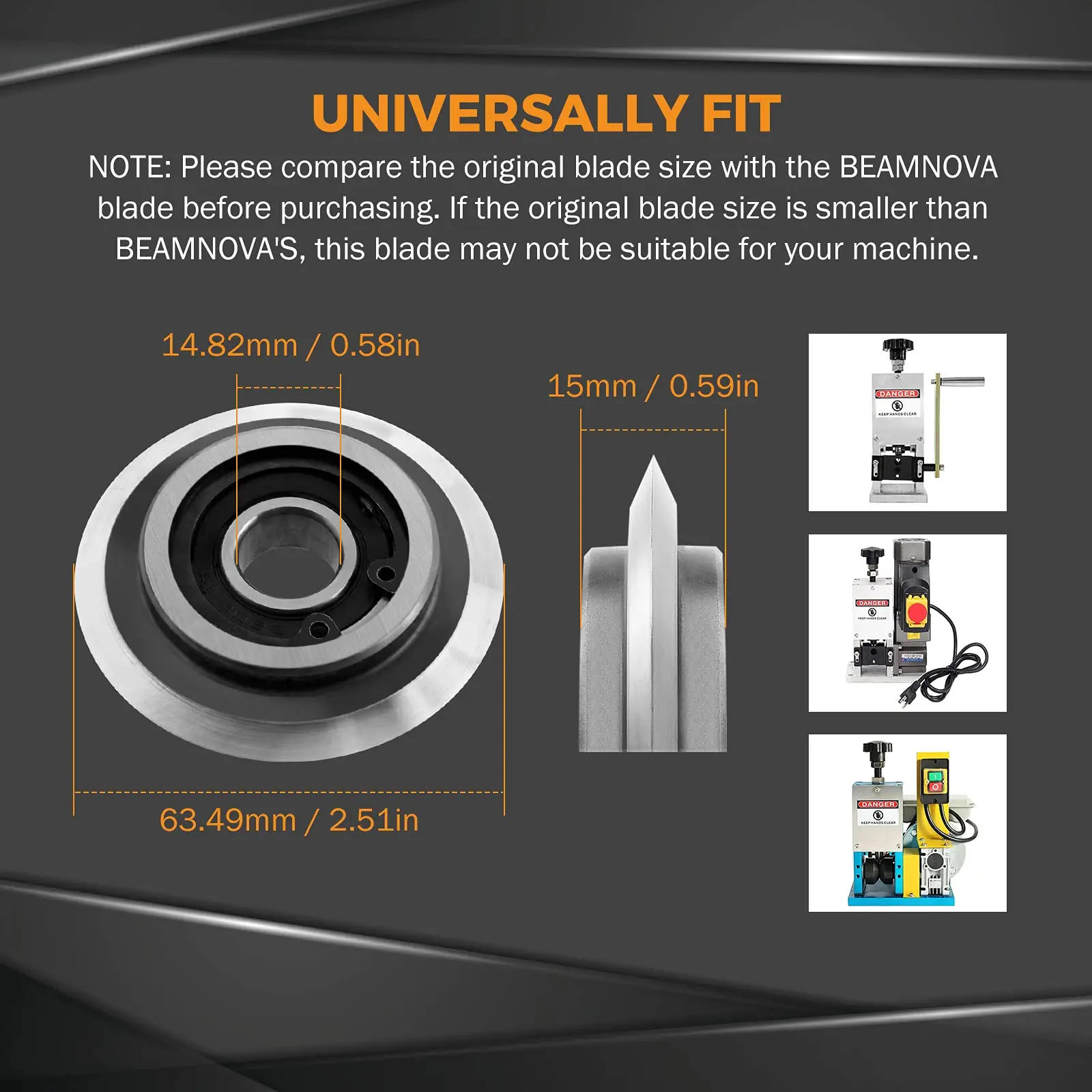 Description Picture 3 of item39mm/53mm/64mm Replace Blade for Wire Stripping Machine Copper Cable Stripper Cable Cutter Accessories Recycle Tool Round Blade