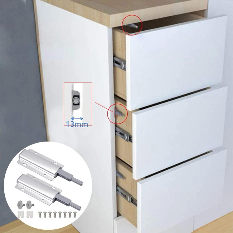 Description Picture 6 of itemCabinet Catches Push To Open Door Catch Magnetic Push Latch Rebound Device Drawer Soft Quiet Damper Buffer Furniture Hardware