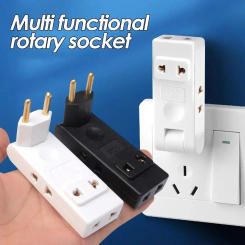 Protable 4 in 1 EU Electrical Socket Extension Wall Outlet Power Converter 180 Degree Rotation Safe Plug Adapter
