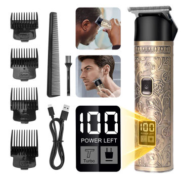 electric hair trimmer stainless steel blade hair clipper for men tylp c fast charging hait cutting machine metal body