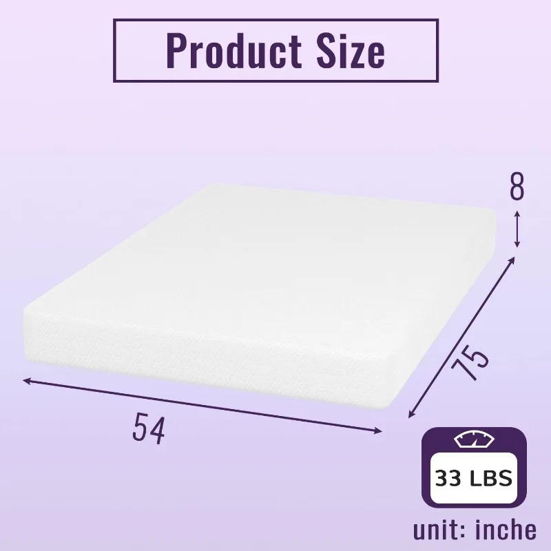 Description Picture 6 of itemMemory Foam Mattress Cooling Gel Bamboo Charcoal Infused Mattress 8 inch Mattress CertiPUR-US Certified Breathable Bed