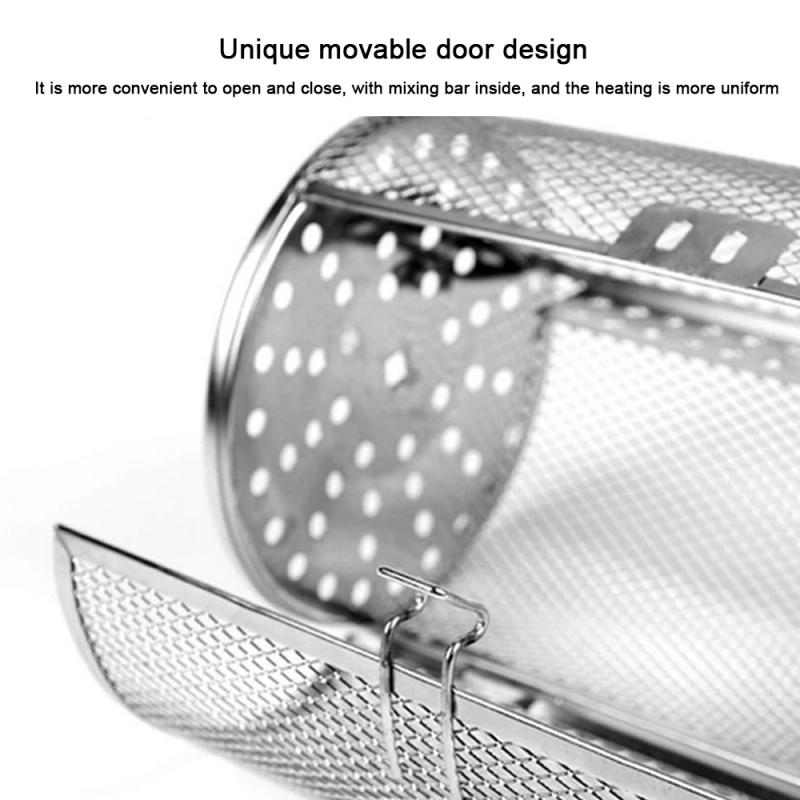 Description Picture 5 of itemOven Air Fryer Accessories Stainless Steel Oven Rotary Baking Cage Kitchen Baking Utensils Nut Baking Tray Grilling Parts