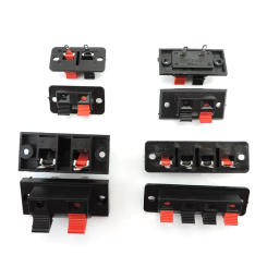 2pcs Connector Terminal 2P 4P Positions Push In Jack Spring Load Audio power supply Speaker Breadboard Clips switch button a1