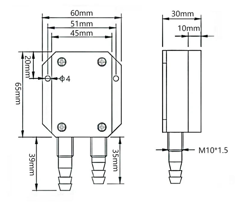 Description Picture 6 of itemDifferential Pressure Transmitters Air Wind Pressure 4-20mA RS485 Output 0-1Kpa Small Differential Pressure Transducer