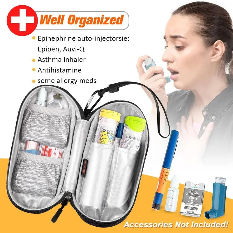 Description Picture 3 of itemTravel Medication Organizer Bag for Emergency Medical Supplies  2 EpiPens Insulated Pouch Survival Kit  Camping Equipment