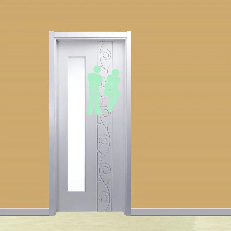 Description Picture 6 of itemFunny Luminous WC Wall Toilet Sticker Waterproof Door Sign Glow in the Dark Fluorescent Poster Stickers Bathroom Toilet Stickers