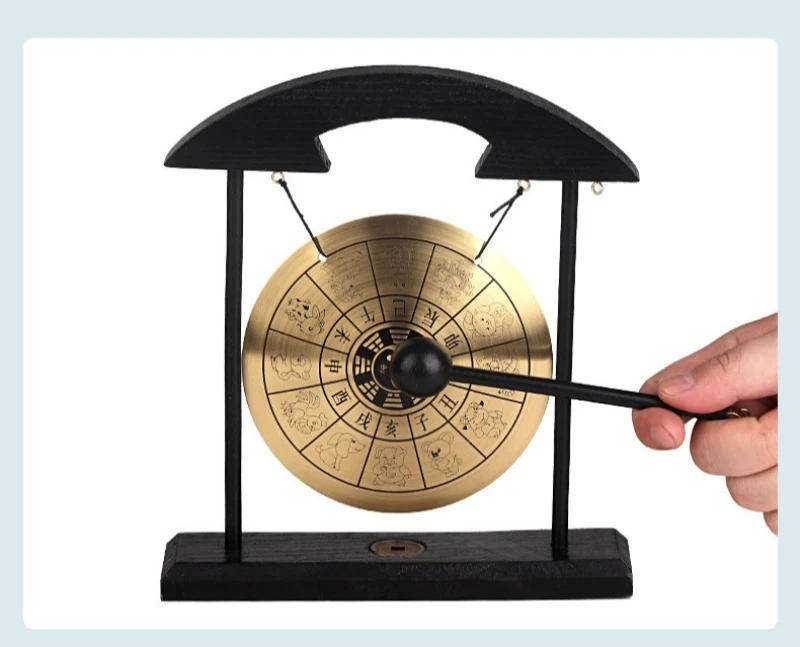 Description Picture 5 of itemSupport Gong Cymbals Vintage Percussion Instruments Home Decorative Bong Handicraft Zodiac Meditation Sound Healing Instrument