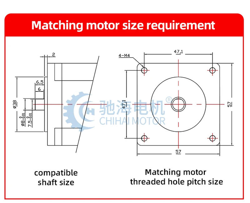 Description Picture 5 of itemCNC NEMA23 57 Planetary Gearbox High Speed Reducer