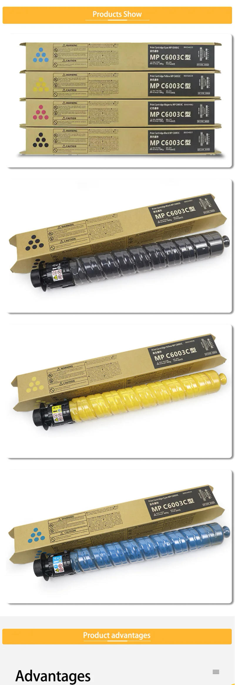 Description Picture 3 of itemBig Capacity NEW MPC6003 Toner Cartridge For Ricoh MPC 4503 4504 5503 5504 6003 6004 JapanMP C4503 C4504 C5503 C5504 C6003 C6004