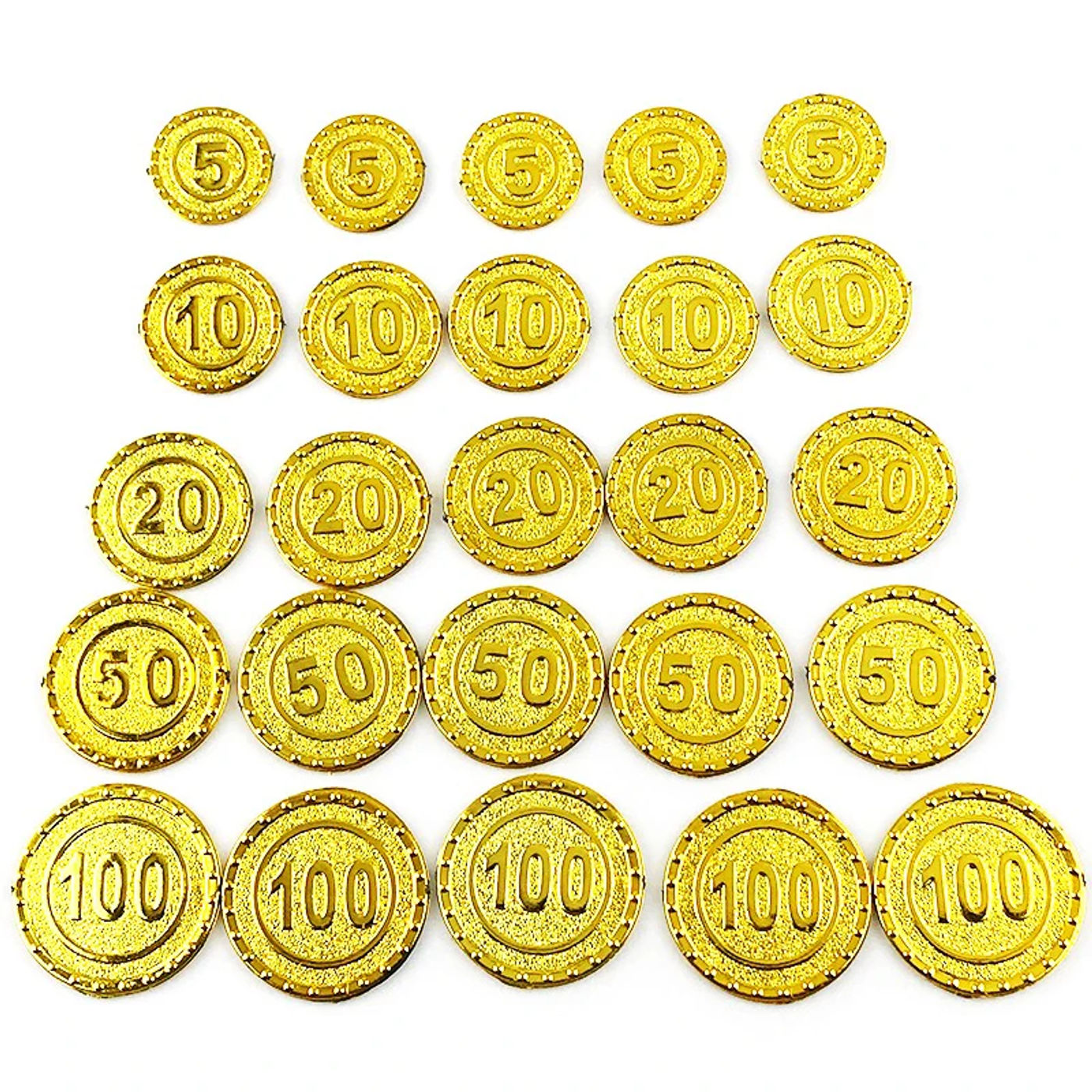 Description Picture 4 of item100pcs/Set Poker Chips 5 10 20 50 100 Casino Game Chips Pirate Coins Simulated Ancient Coins Treasure Treasure Gold Coins