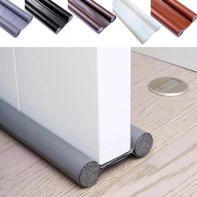Description Picture 2 of itemDurable Newest Door Seal Strip Leather Accessories Stopper Keep Warm 96cm / 38in Seal Strip Sweep Blocker Bottom Door