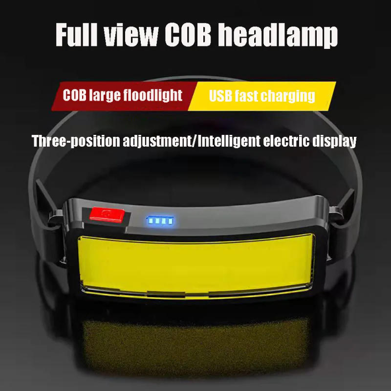 Description Picture 6 of itemProfessional COB Headlamp Super Powerful Light Usb Charging Bright Head Flashlight Strong Battery Portable Headlight Hiking