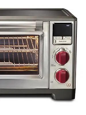 Description Picture 2 of itemGourmet Elite Digital Countertop Convection Toaster Oven with Temperature Probe, Stainless Steel and Red Knobs (WGCO150S)