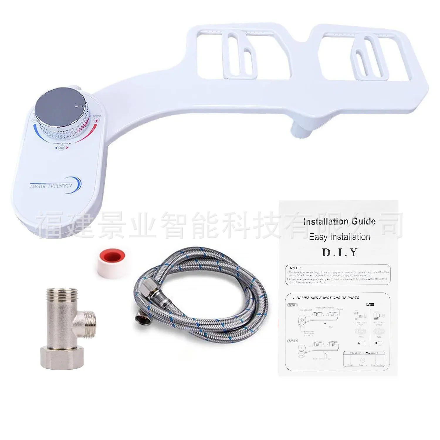 Description Picture 2 of itemSlim Toilet Seat Wash Ass Adjustable Water Pressure Easy Installation Smart Toilet Lid for Washing Buttocks Bidet No Electricity