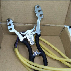 High Precision Alloy Slingshot with Thicken 6 Stretch Rubber Band Professional Catapult Outdoor Hunting Shooting Bow Sling shots