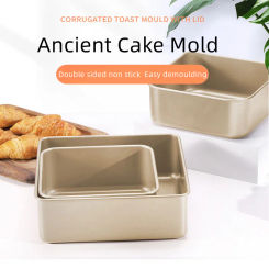 6/7/8/9 Inch Carbon Steel Cake Mold Square Pizza Pan Mold Thickened Non-Stick Baking Tray Snow Crisp Baking Tool Bread Cake Mold