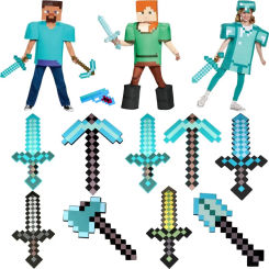 Foam Toy Sword Minecraft, Children's size role-playing accessory series, suitable for video game fans and above to collect gifts