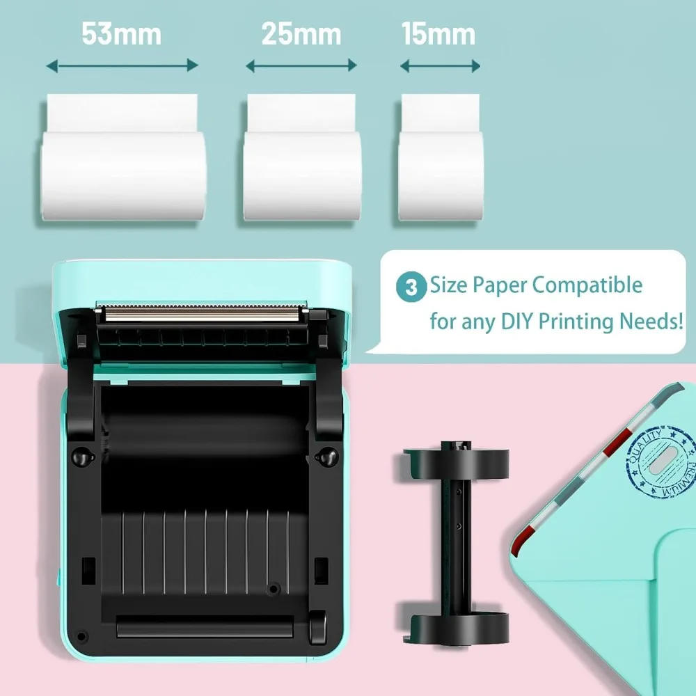 Description Picture 5 of itemPortable Printer Phomemo M02S Thermal Mini Printer 300dpi Inkless Pocket Printer Compatible 15/25/53mm Sizes Self-Adhesive Paper