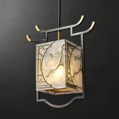 New Chinese style all copper enamel colored pendant light Living room, bedroom, bar counter, entrance hallway lights