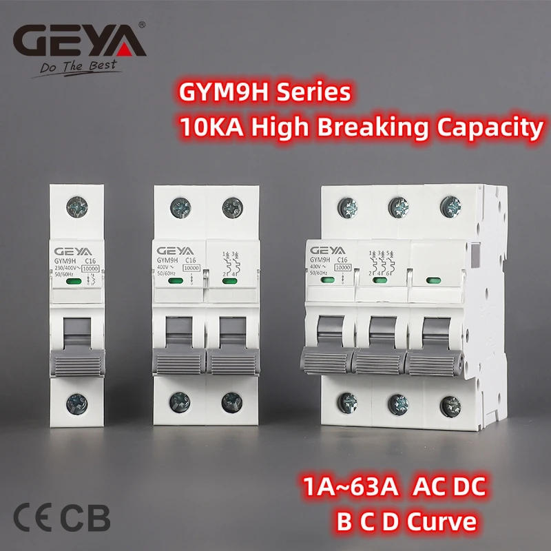 Description Picture 6 of itemGEYA GYM9H 1P 10KA Breaking Capacity MCB Din Rail 230V 400V Mini Circuit Breaker 6A-63A AC Type Factory Direct Manufacturer