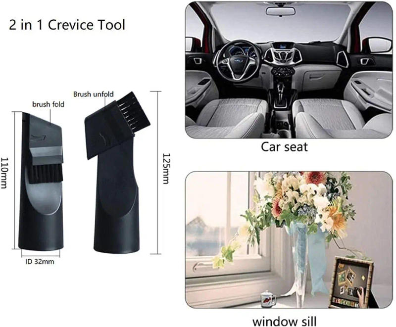 Description Picture 3 of itemVacuum Cleaner Brush Head Nozzle With 32 / 35mm Adapter Spare Parts Crevice Dust Collector Vacuum Cleaner Replacement Attachment