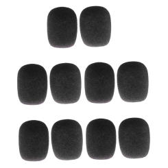 10 Pieces Clip-on Headset Microphone Sponge Windscreen Wind Muff Mic Accessory for Small Lapel and Headset Microphone