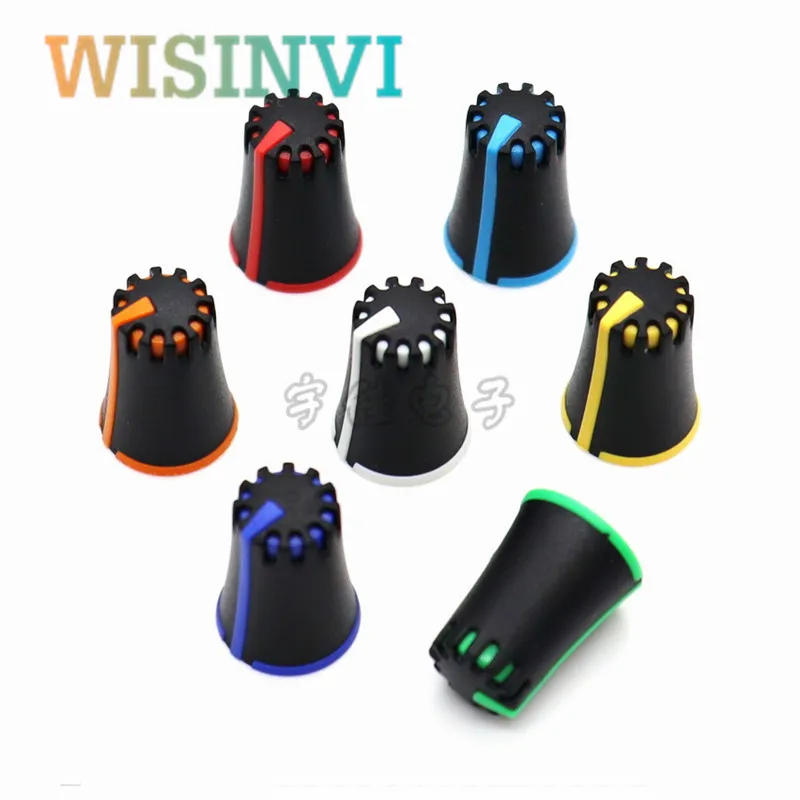 Description Picture 5 of item10PCS Mixer Adjustment Knob Diameter 12.5mm Height 17mm Plastic Knob Cap 270 Degree D-Shaped Inner Hole 6mm
