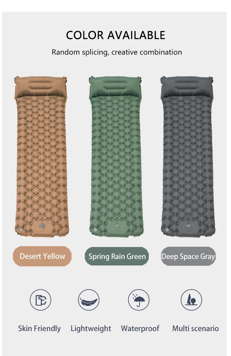 Description Picture 4 of itemTARKA 2m Lengthen Inflatable Mattress Outdoor Camping Self-Inflating Mats Spliceable Hiking Fishing Sleeping Pad Air Cushion