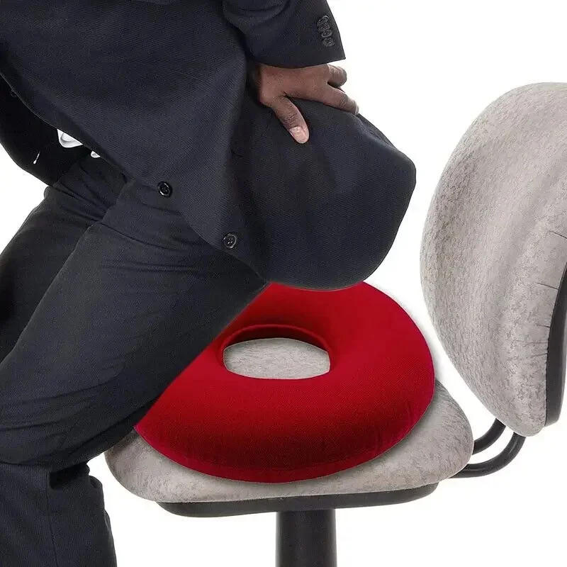 Description Picture 4 of item35cm Hip Support Medical Hemorrhoid Seat Pad Inflatable Massage Cushion with Pump Round Ring Pillow Anti Bedsore Donut Chair Pad