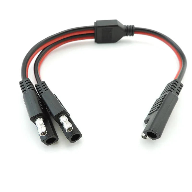 Description Picture 6 of item1 SAE to 2 SAE Power Extension Connector plug Cable solar panel battery Adapter Quick Connect Disconnect 14AWG 18AWG 10A 20A