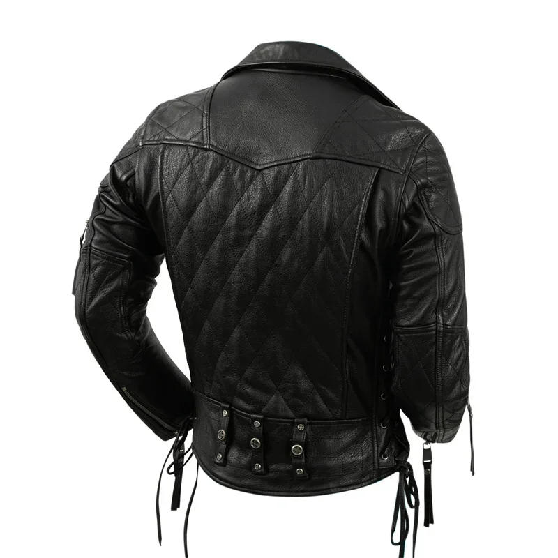 Description Picture 4 of itemJacket Motorcycle Real Cowhide Leather Men's Riding Genuine Mens Motor Biker s 2XL-5XL