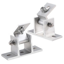 Solar Panel Foot Mount Tilt Angle With Screws Kit Photovoltaic Bracket Rubber Pads Silver Aluminum Alloy Flexible Brand New