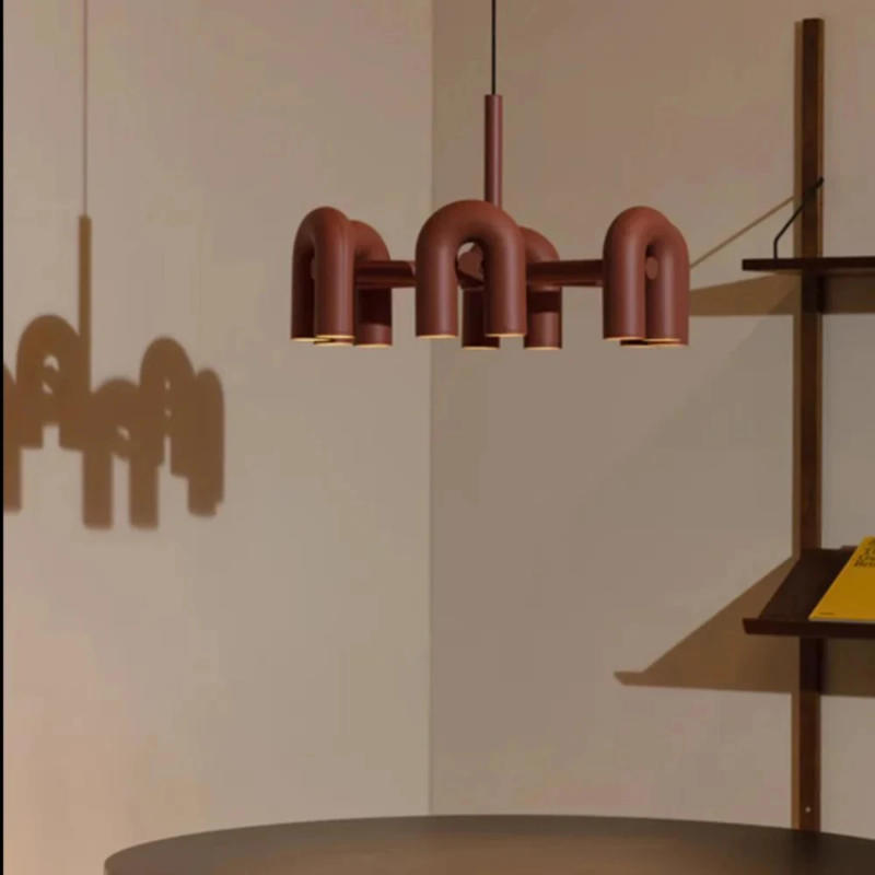 Description Picture 2 of itemModern LED Chandelier U Shape 4/6/8 Heads Pendant Light For Bedroom Study Living Room Coffee Shop Indoor Decoration Home Fixture