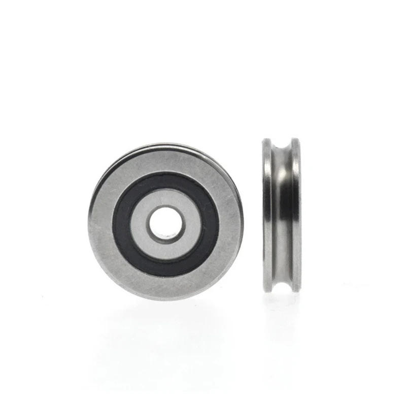 Description Picture 4 of item6*33*8mm V Groove Mental Bearing Round Pulley Steel Wire Over Line Lifting Wheel Guide Wheel Mechanical Rolling Wheel