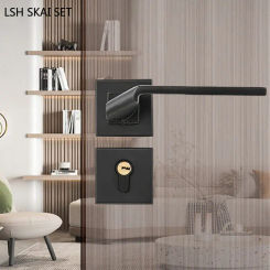 Modern Aluminum Alloy Security Gate Locks Bedroom Mute Door Lock Indoor Universal Hardware Door Handle Deadbolt Lockset